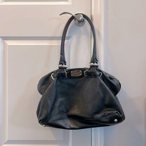Black leather Michael Kors tote
